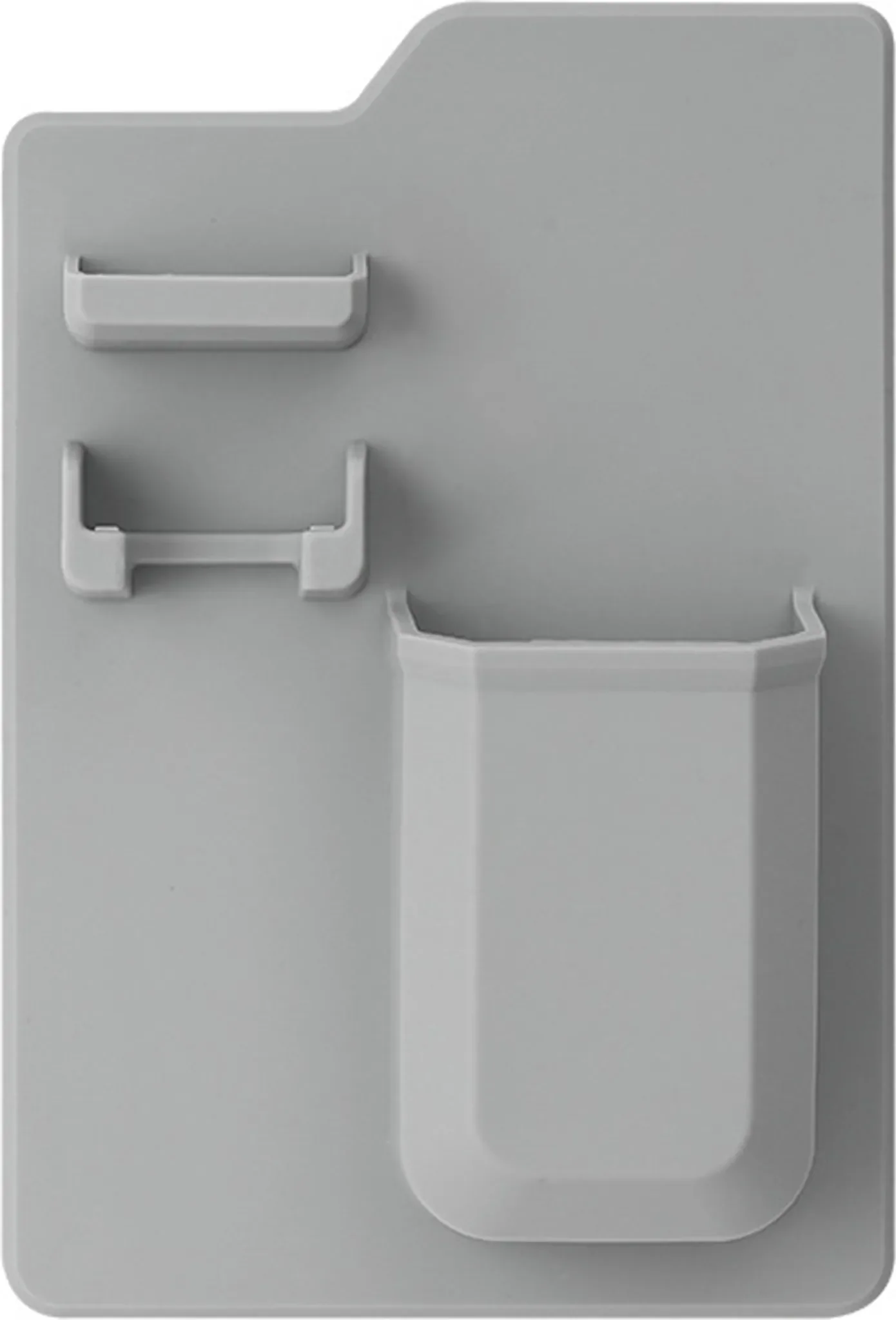 Zahnbürstenhalter & Zahnputzbecher – Silikon, Grau, Ohne Bohren