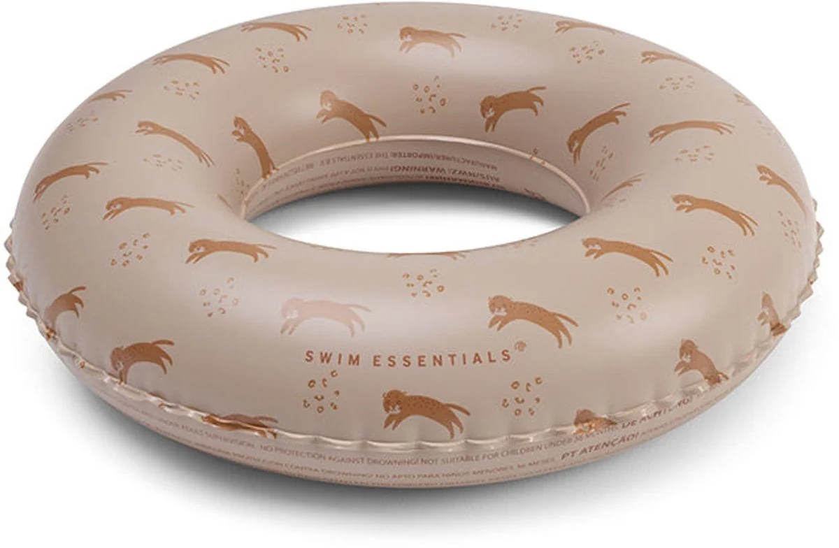 SWIM ESSENTIALS Schwimmring 55 cm Braun Leopardenmuster