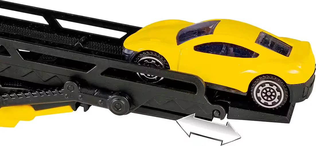 HAPPY PEOPLE ADAC Die Cast Spielzeugtransporter mit 2 Fahrzeugen