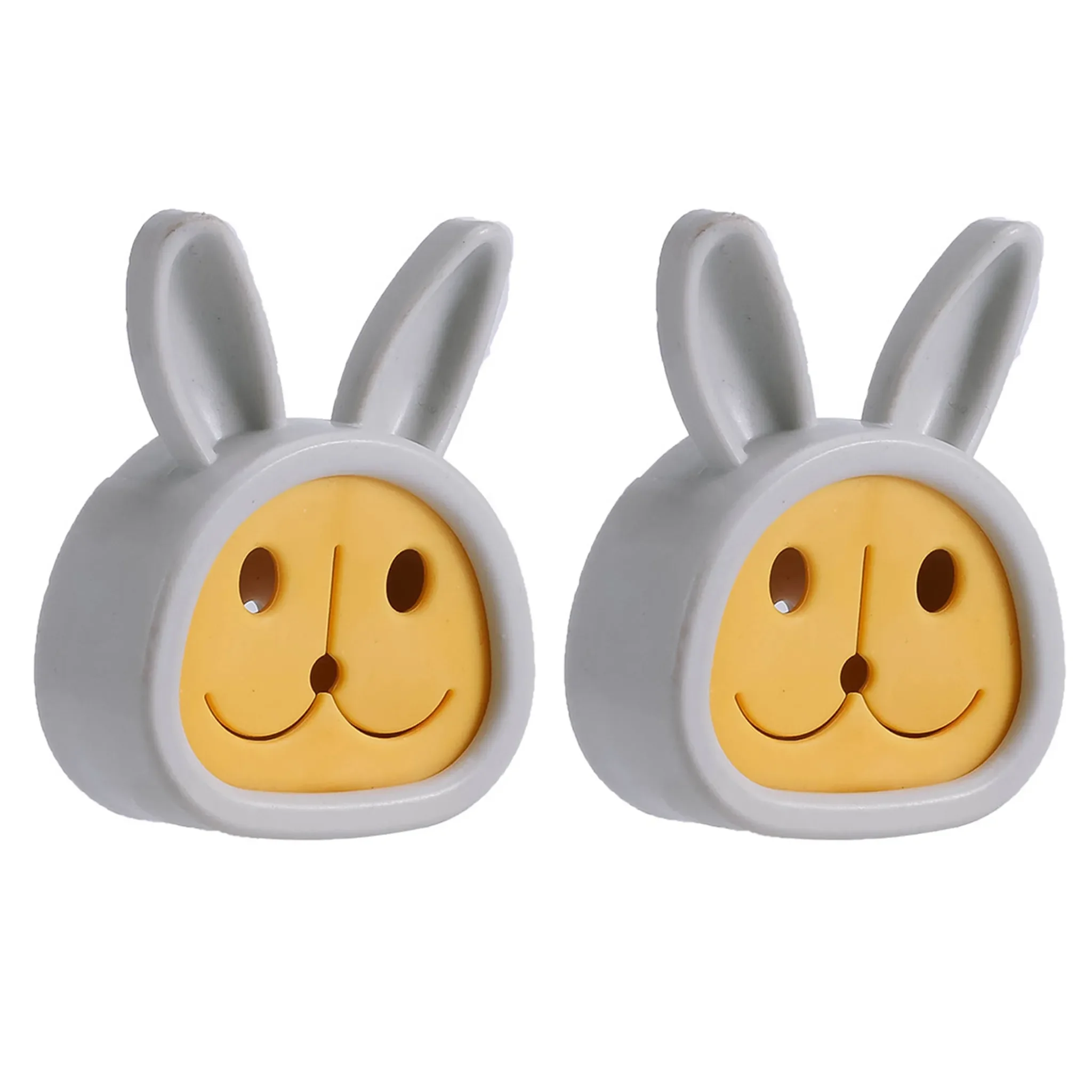 Handtuchaufhänger – 2er-Set, Wandmontage ohne Bohren, Gelb