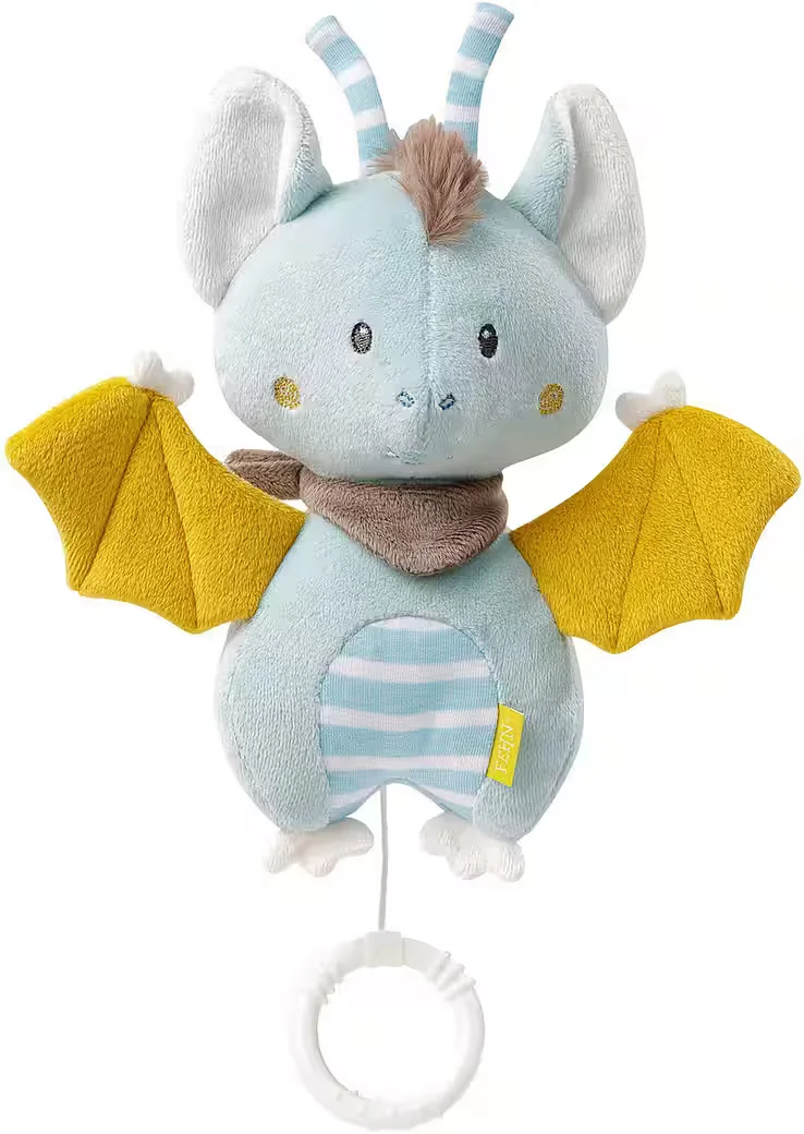 FEHN Spieluhr Little Castle Fledermaus Baby Einschlafhilfe Plüsch