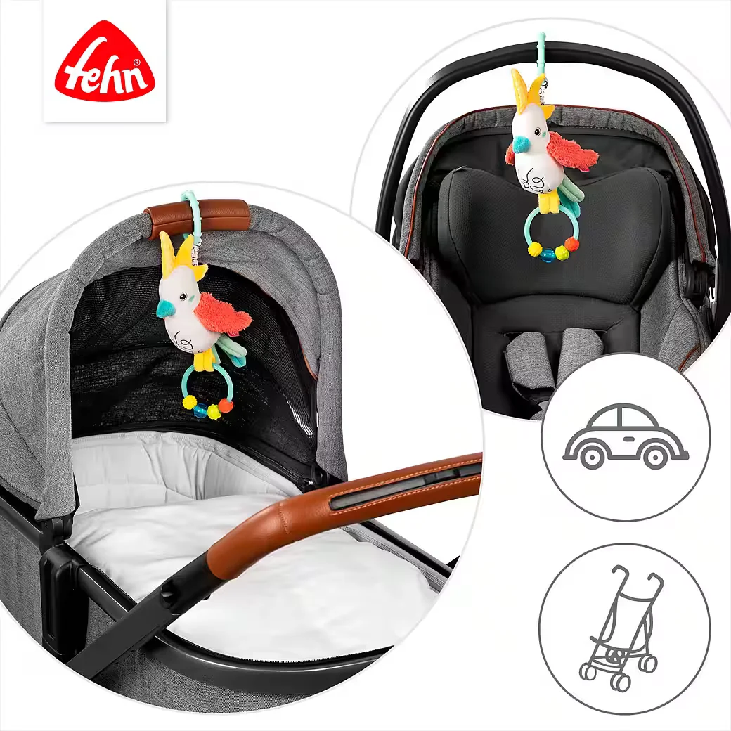 FEHN Greifspielzeug DoBabyDoo Zwitscher-Vogel Babyspielzeug
