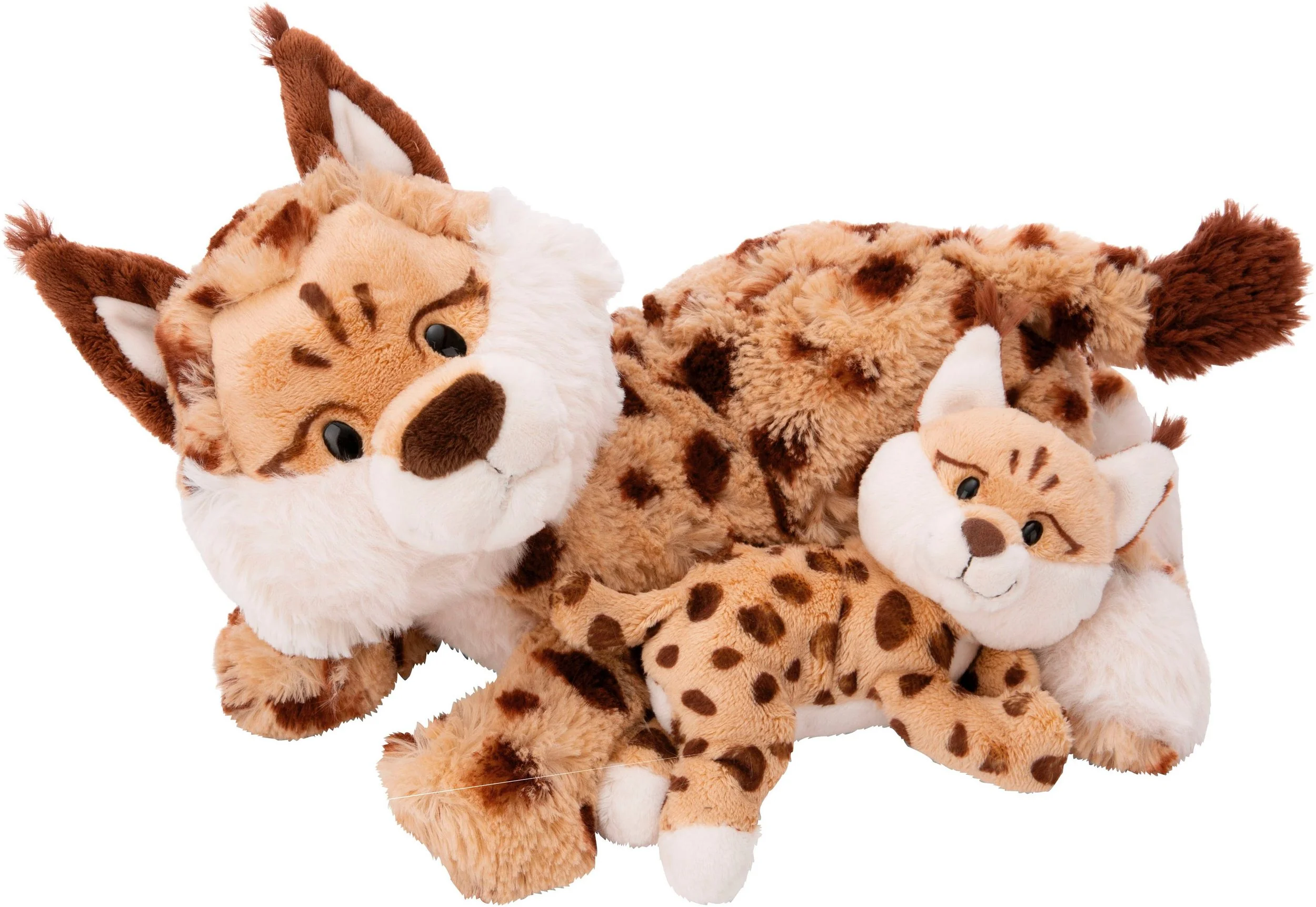 NICI Wild Friends Green Luchs Kuscheltier Mutter und Kind 40/20 cm
