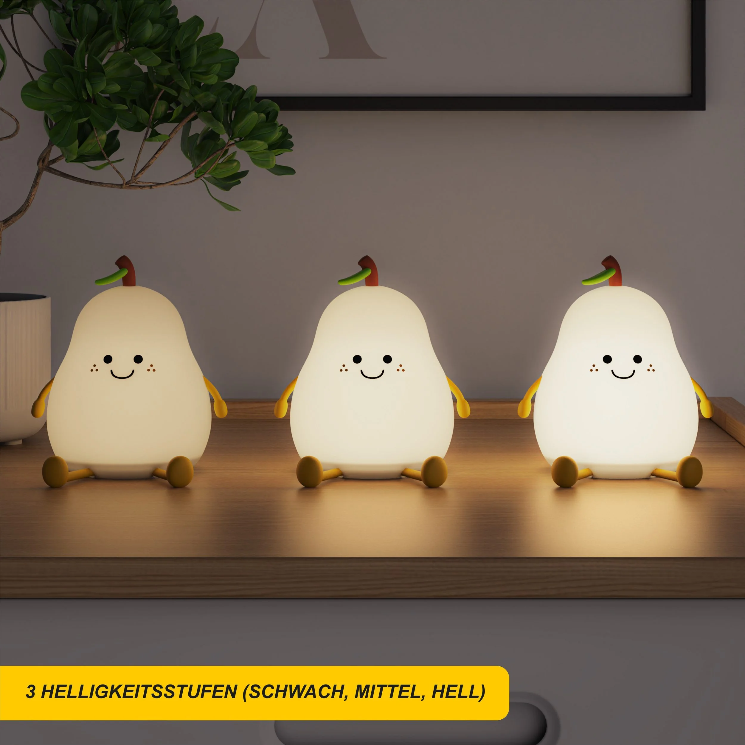 MYBEO LED Nachtlicht dimmbar Kinder und Babys mit RGB Farbwechsel Akku