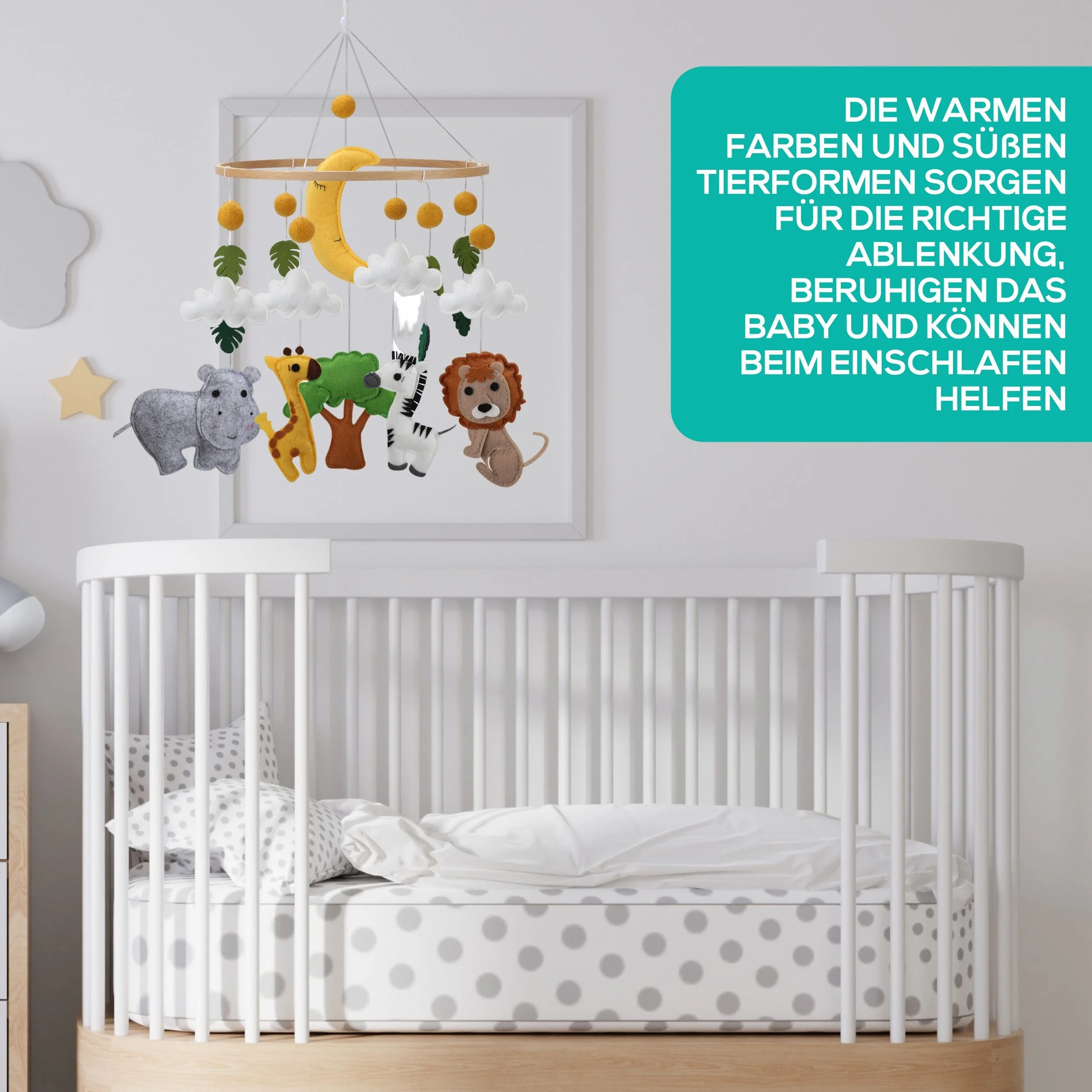 wortek Baby Mobile Windspiel zum Aufhängen Babymöbel-Set