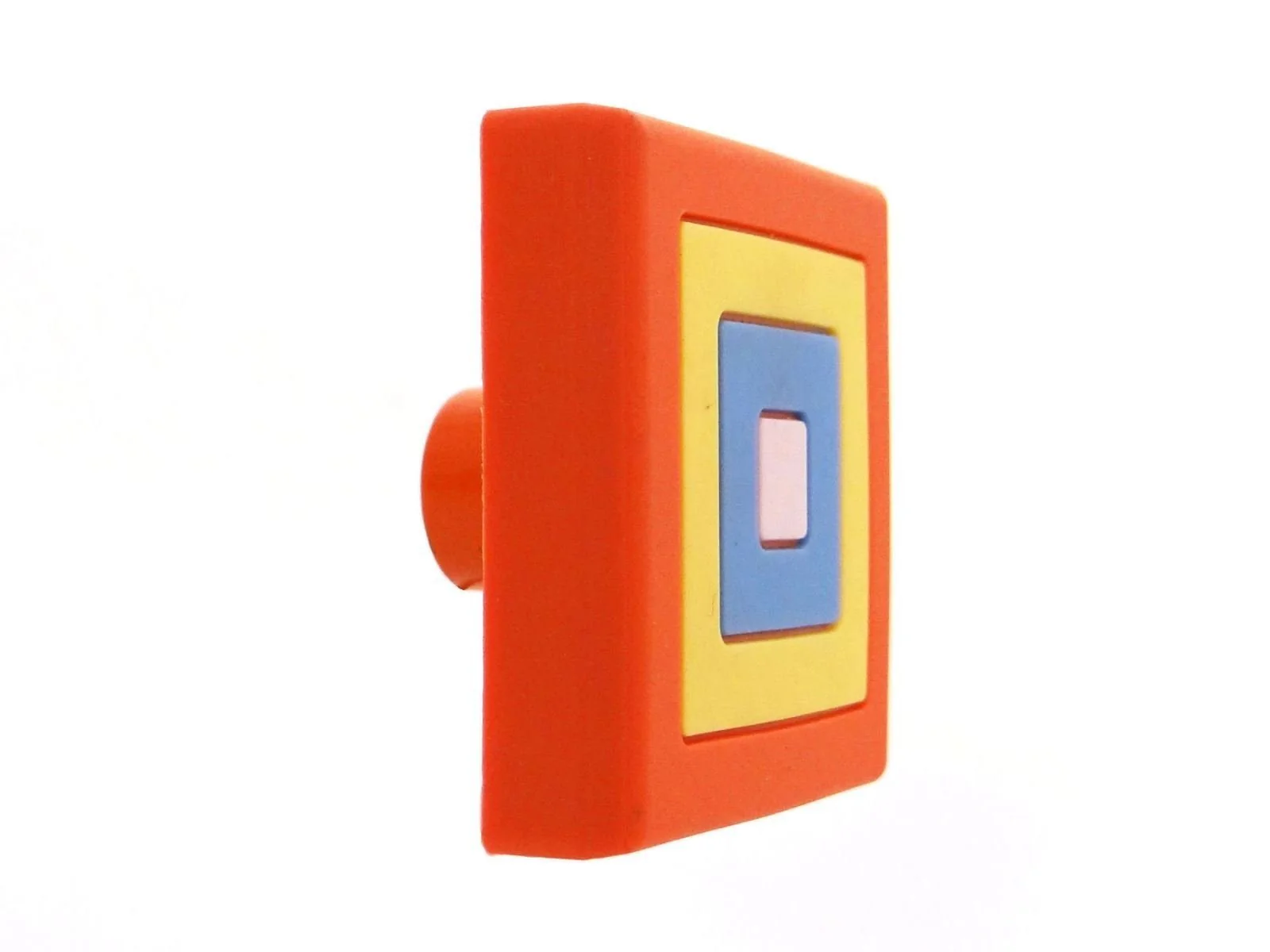 SO-TECH Kindermöbelknopf Quadrat bunt Gummi Griff für Schrank