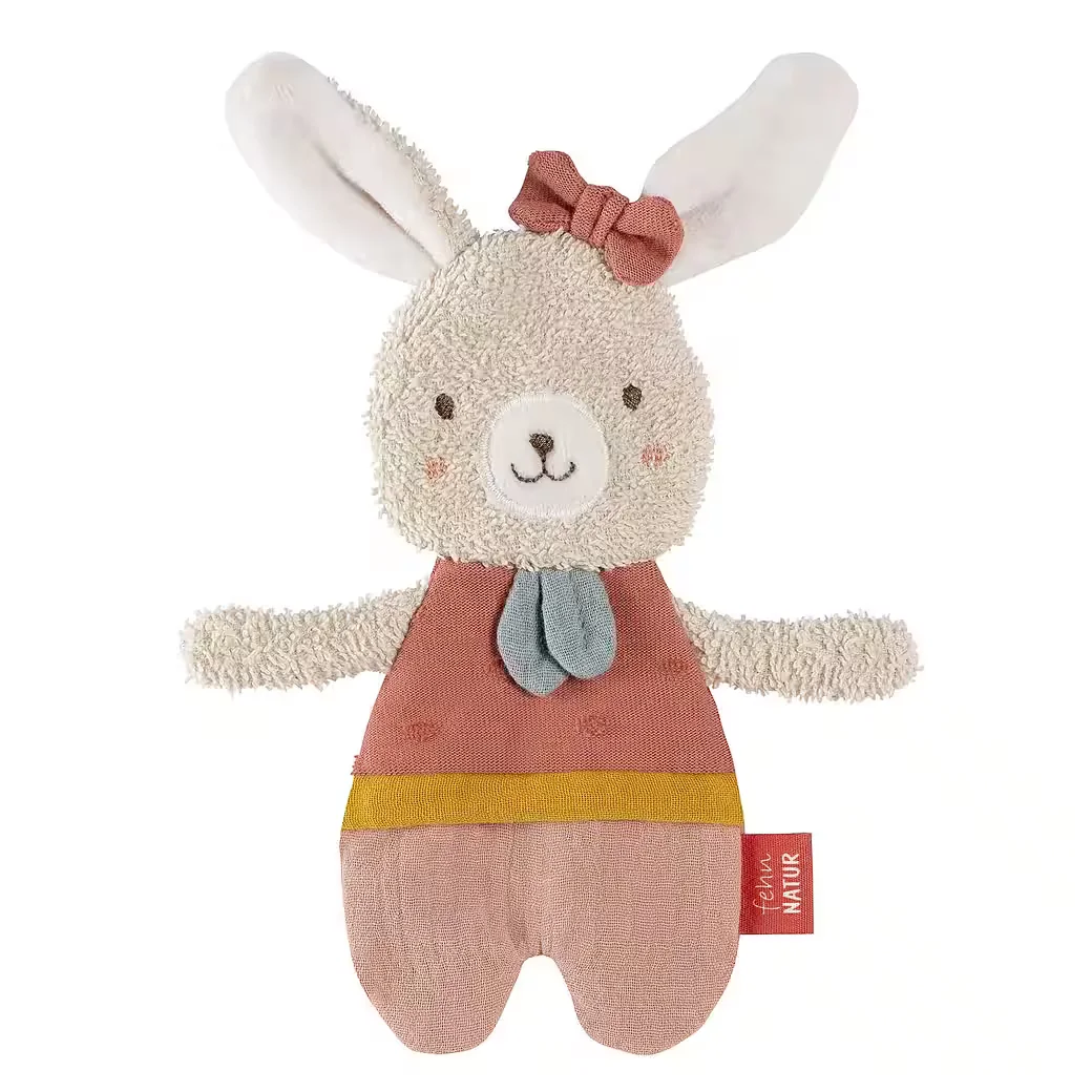 FEHN fehnNATUR Knister Hase Kuscheltier für Babys