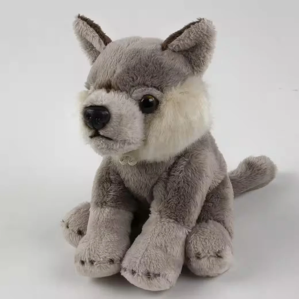 TEDDYS ROTHENBURG Kuscheltier Wolf grau 15 cm sitzend Plüschtier