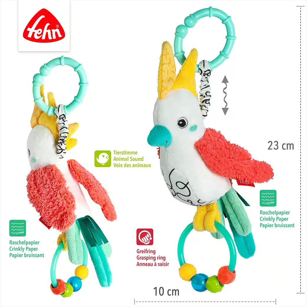 FEHN Greifspielzeug DoBabyDoo Zwitscher-Vogel Babyspielzeug