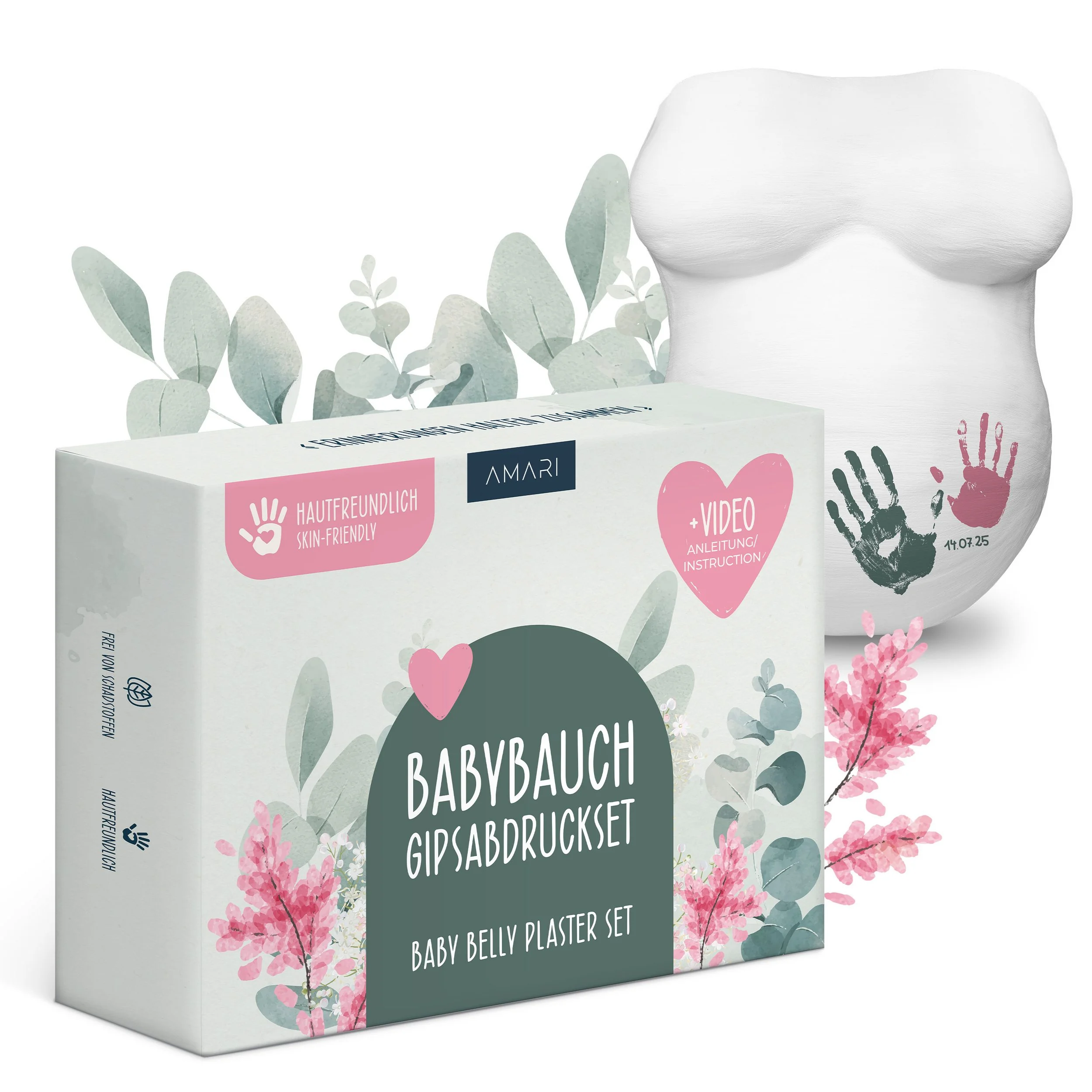 AMARI Gipsabdruck Babybauch Set - Schwangerschaft Abdruckset