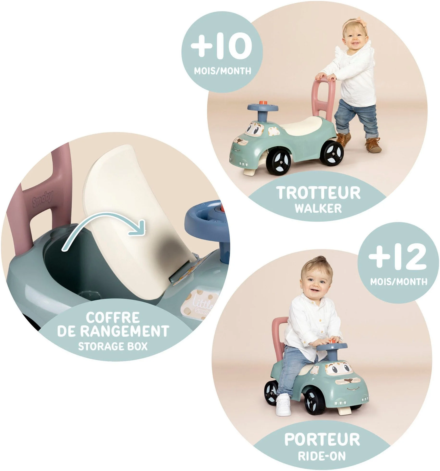 SMOBY Little Smoby Rutscherauto für Kinder