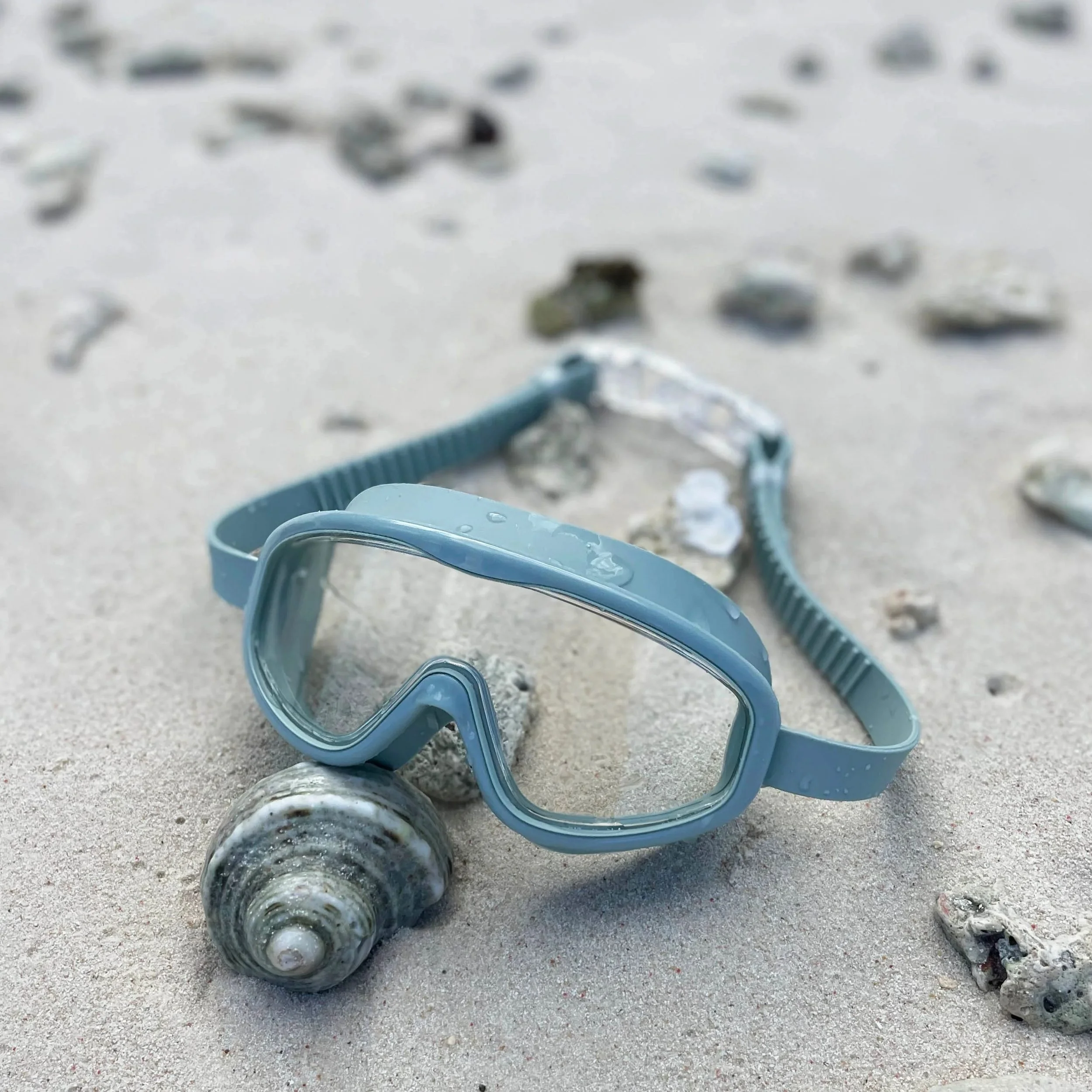 PETITES POMMES HANS Schwimmbrille Kinder 3-8 Jahre Calile graugrün
