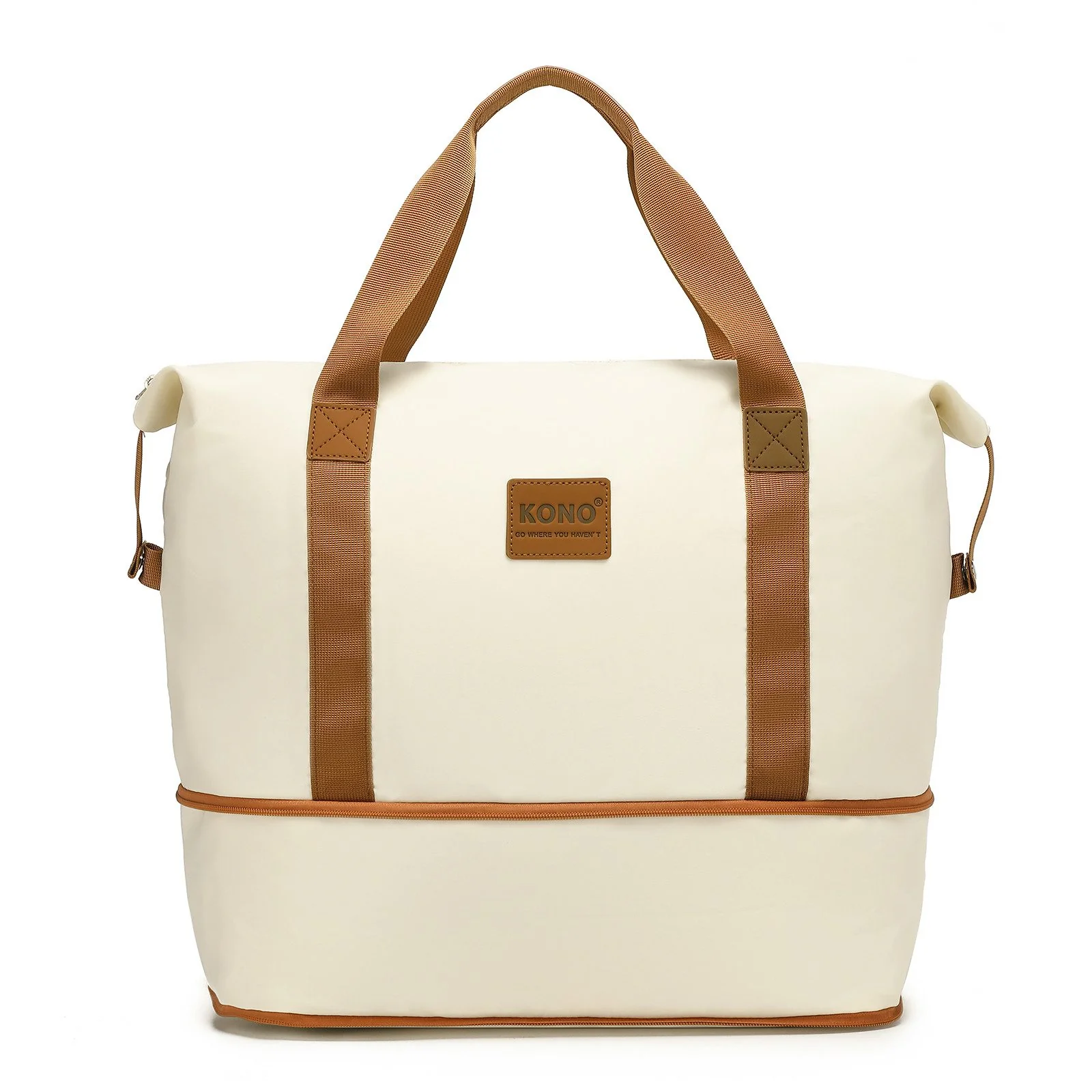 KONO 2-in-1 Reisetasche Handgepäck erweiterbar mit Kosmetiktasche