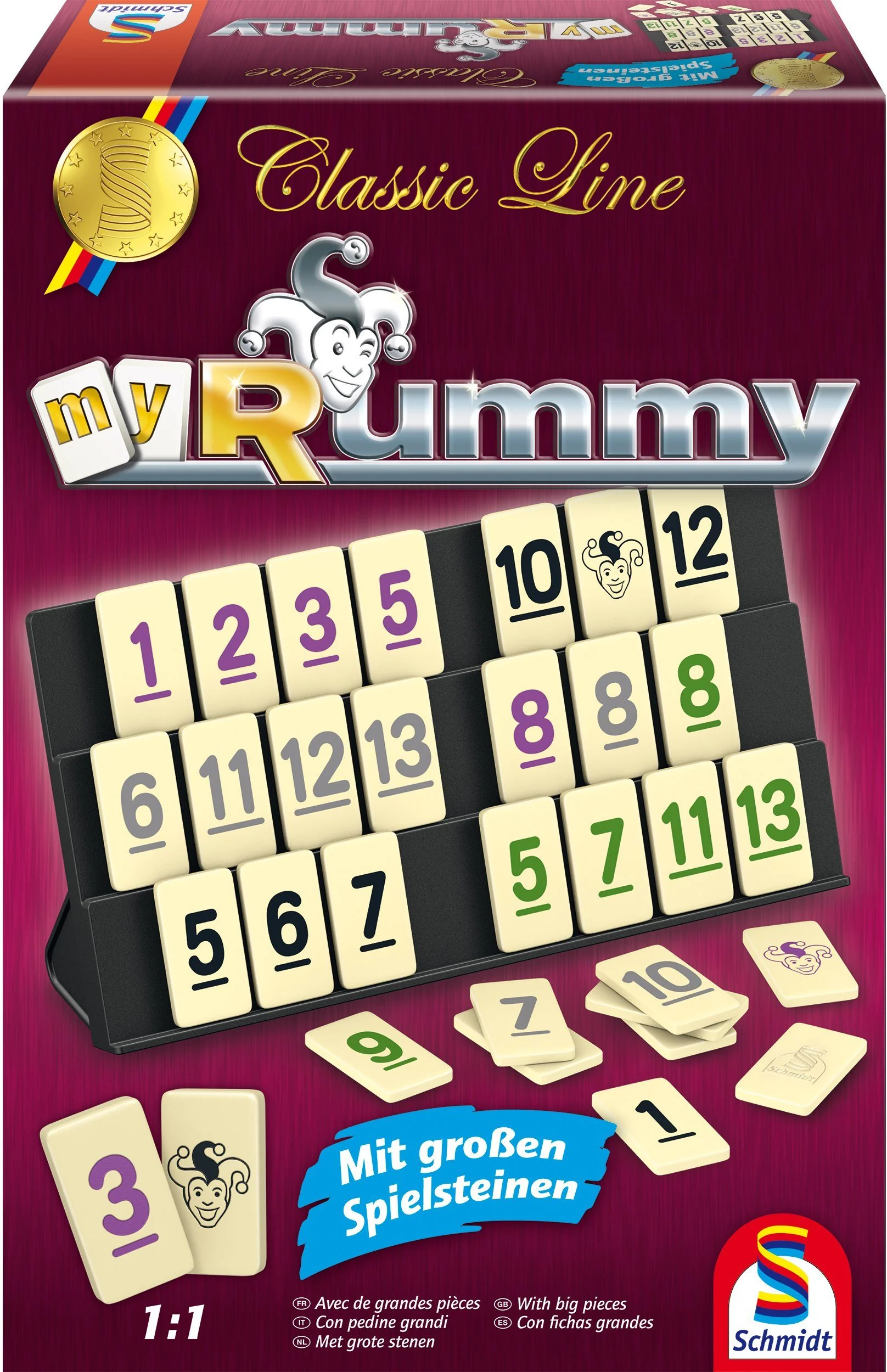 Schmidt Spiele MyRummy Classic Line Zahlenlegespiel Romme