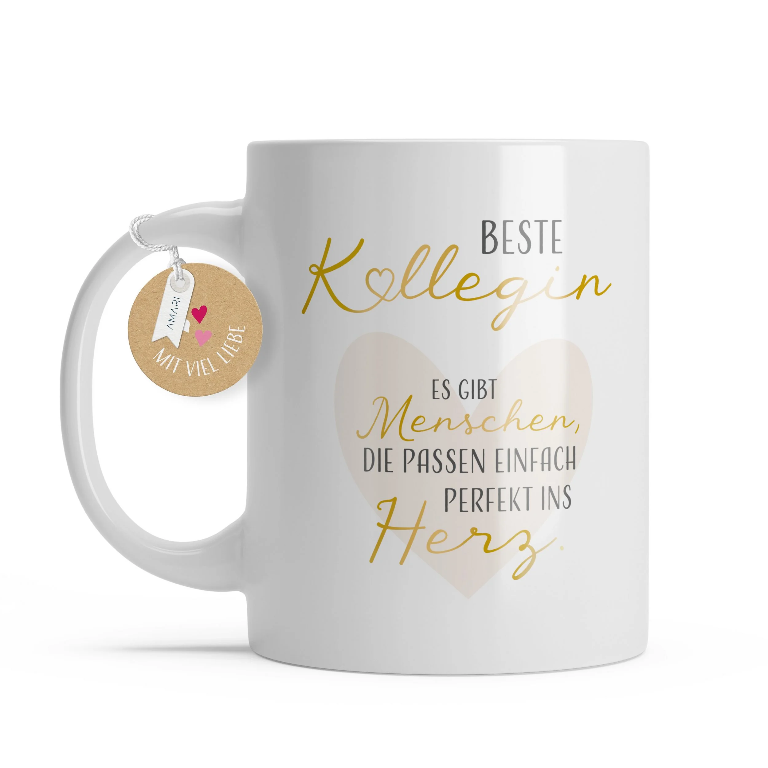 AMARI Tasse Kollegin Geschenk für Arbeitskollegin Kaffeetasse Büro