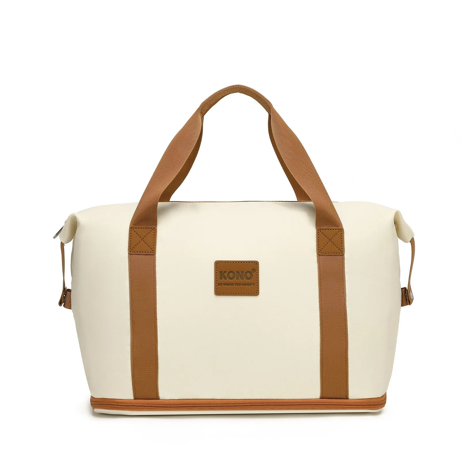 KONO 2-in-1 Reisetasche Handgepäck erweiterbar mit Kosmetiktasche