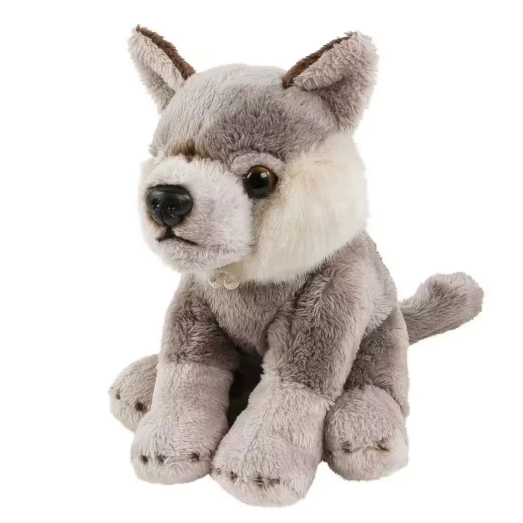TEDDYS ROTHENBURG Kuscheltier Wolf grau 15 cm sitzend Plüschtier