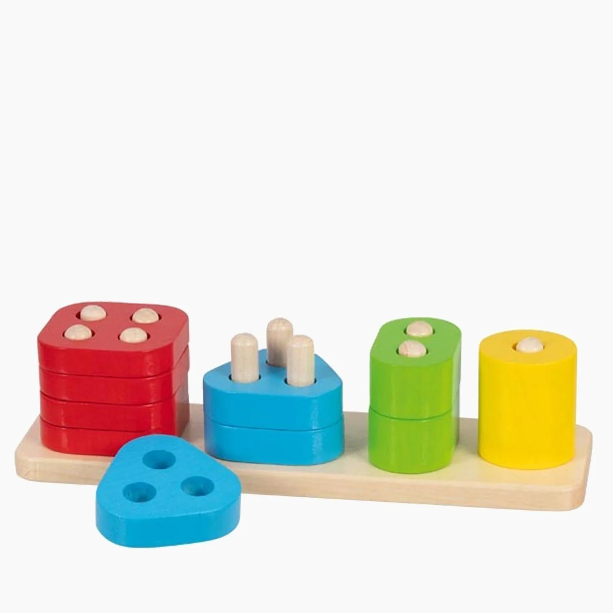 Goki Steckspielzeug Formensortierspiel zum Zählen lernen