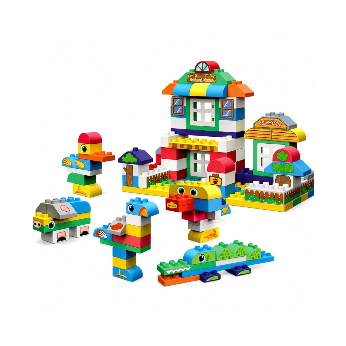 WISAM weiche sensorische Silikon Bausteine Tierhaus 151 Teile Set