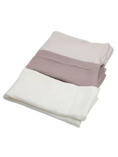 BISTYLE Baby Musselin Tücher 3er Set 4 lagig 60x60 GOTS Bio Baumwolle