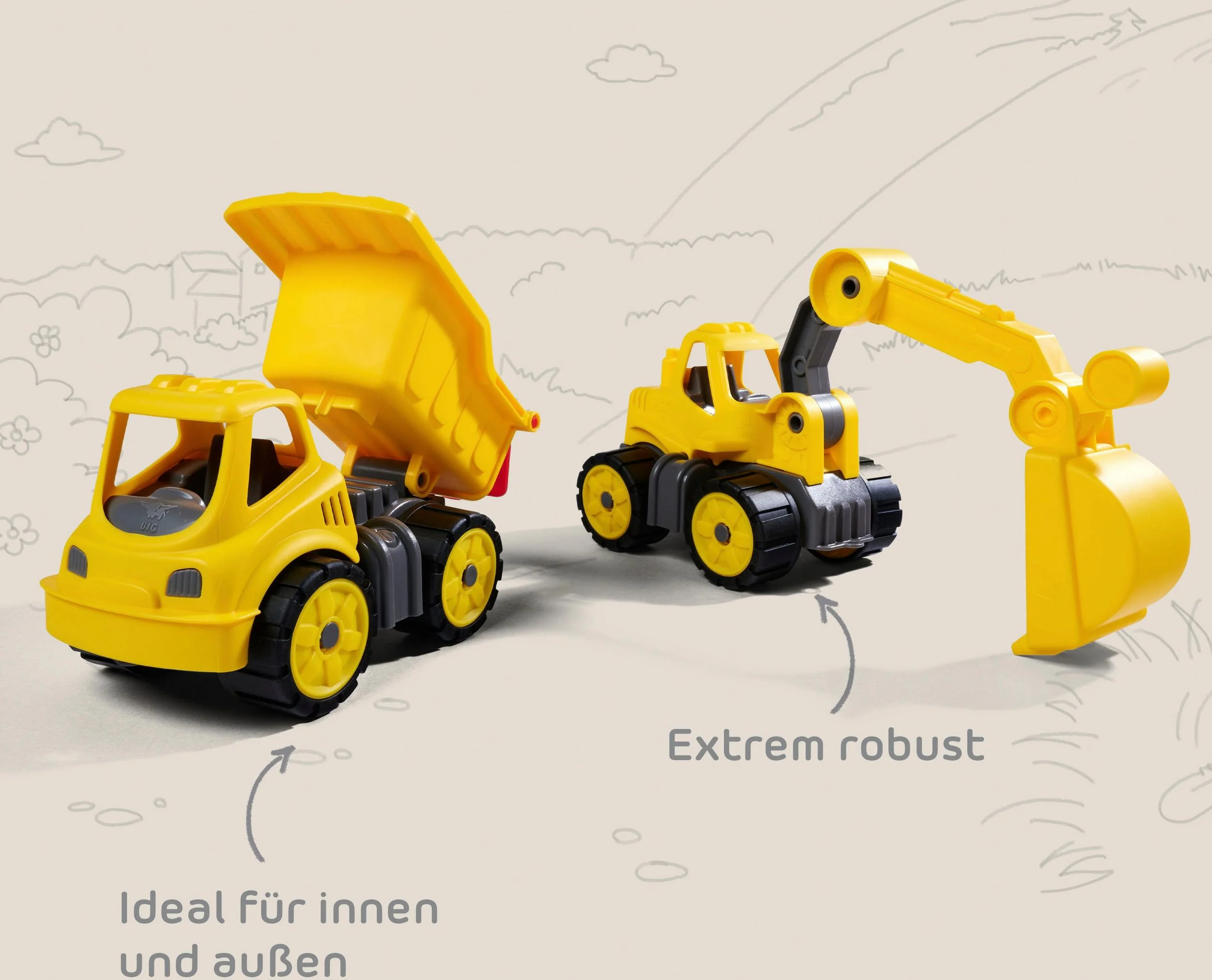 BIG Power-Worker Mini Baumaschine Spielzeugfahrzeug