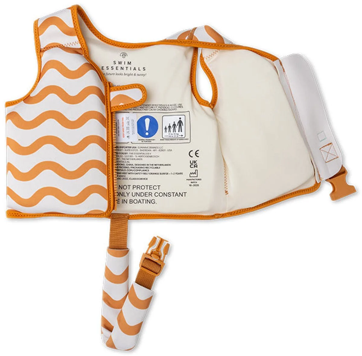 SWIM ESSENTIALS Schwimmweste Kinder Orange Surfer 11-15 kg 30x32 cm