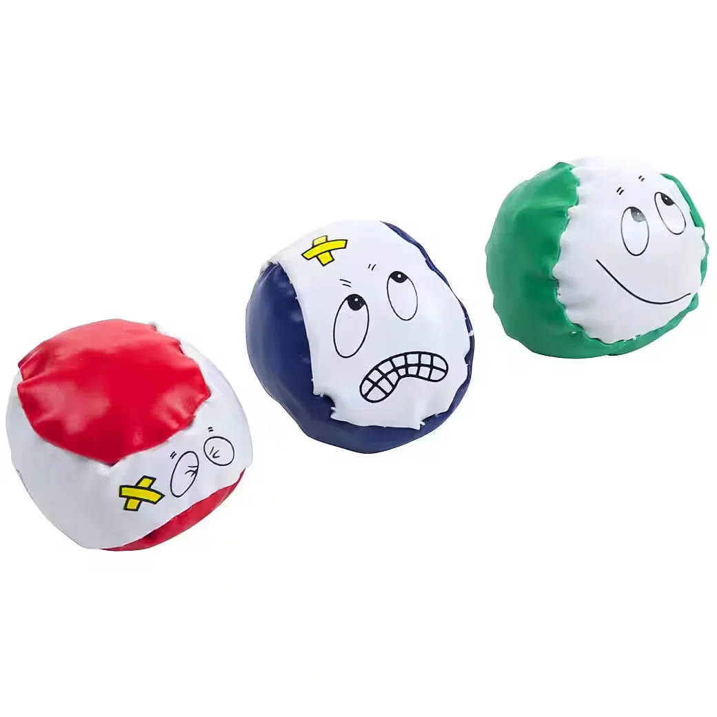 SPORT-THIEME Footbag-Set Kickies klein mit Gesichtern Spielball