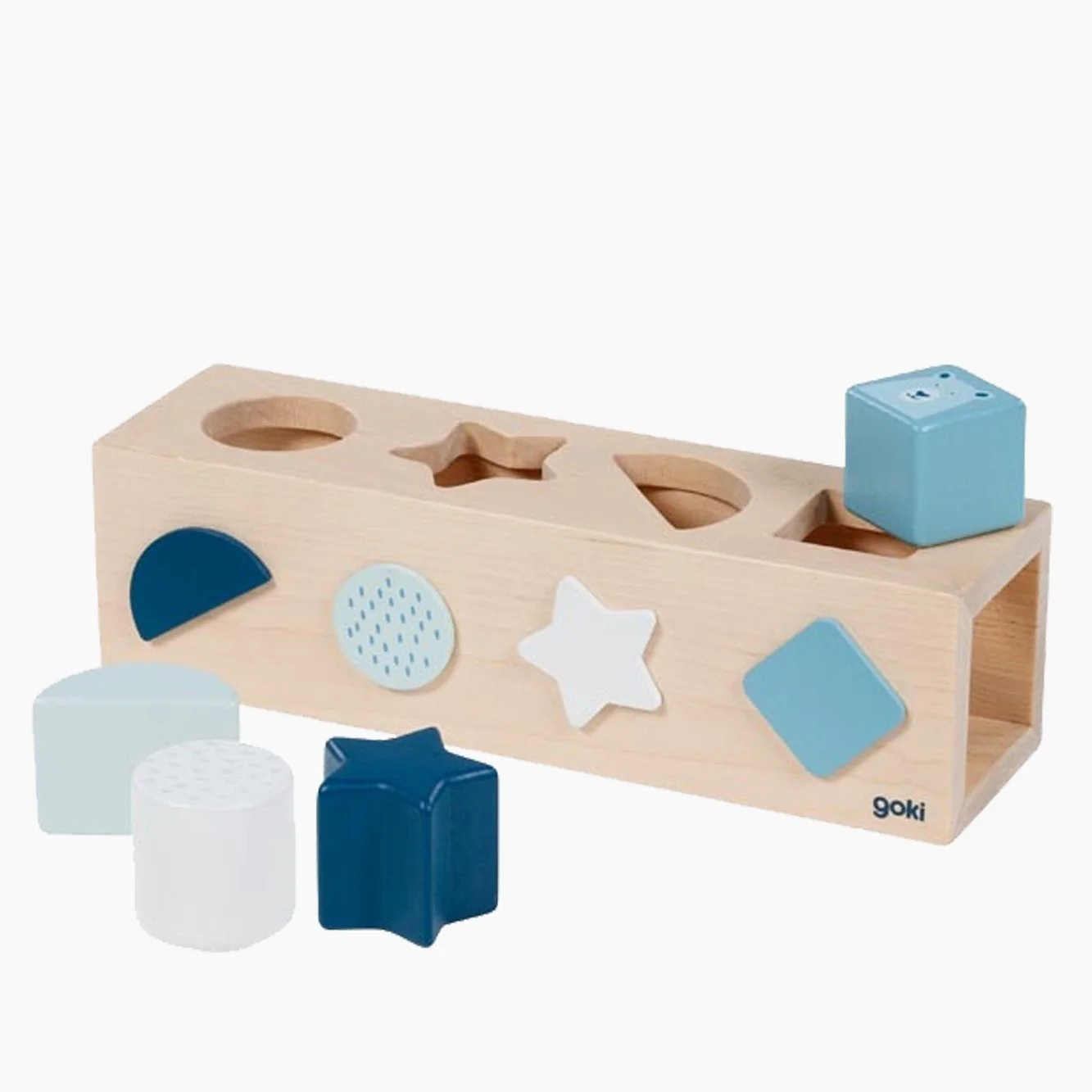 Goki Steckspielzeug Sort Box Lifestyle Azur Sortierbox für Kinder