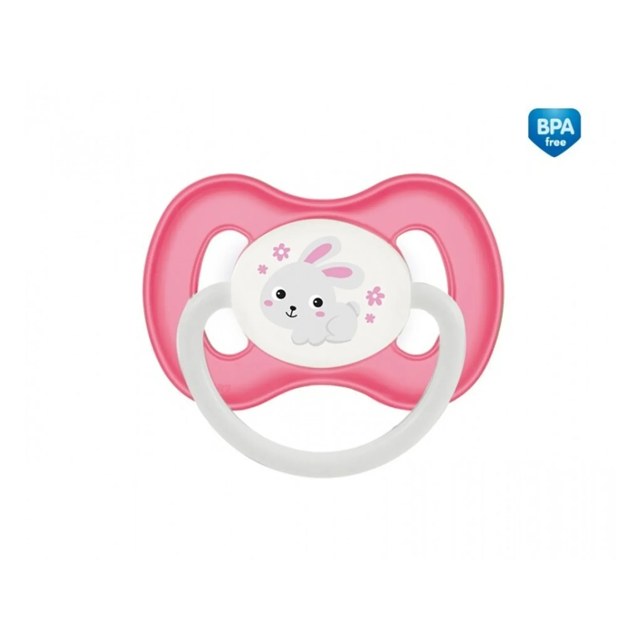 Canpol babies Schnuller Silikon symmetrisch rosa 0-6 Monate 1 Stk