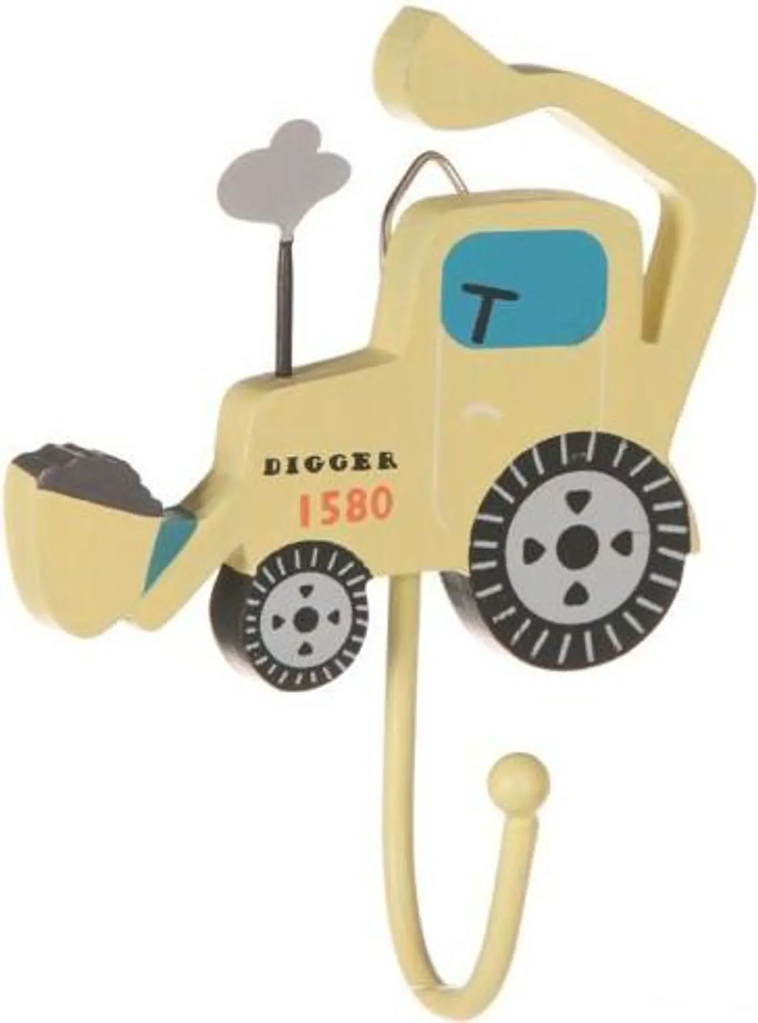 Kinderkleiderhaken „Bagger“ – Gelb