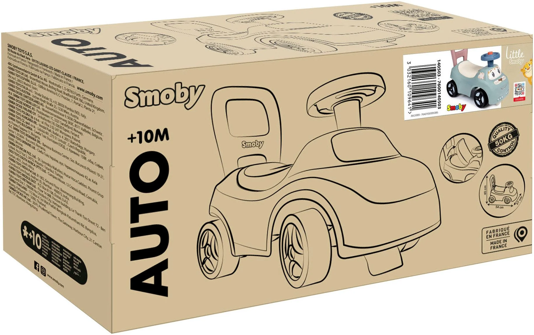 SMOBY Little Smoby Rutscherauto für Kinder