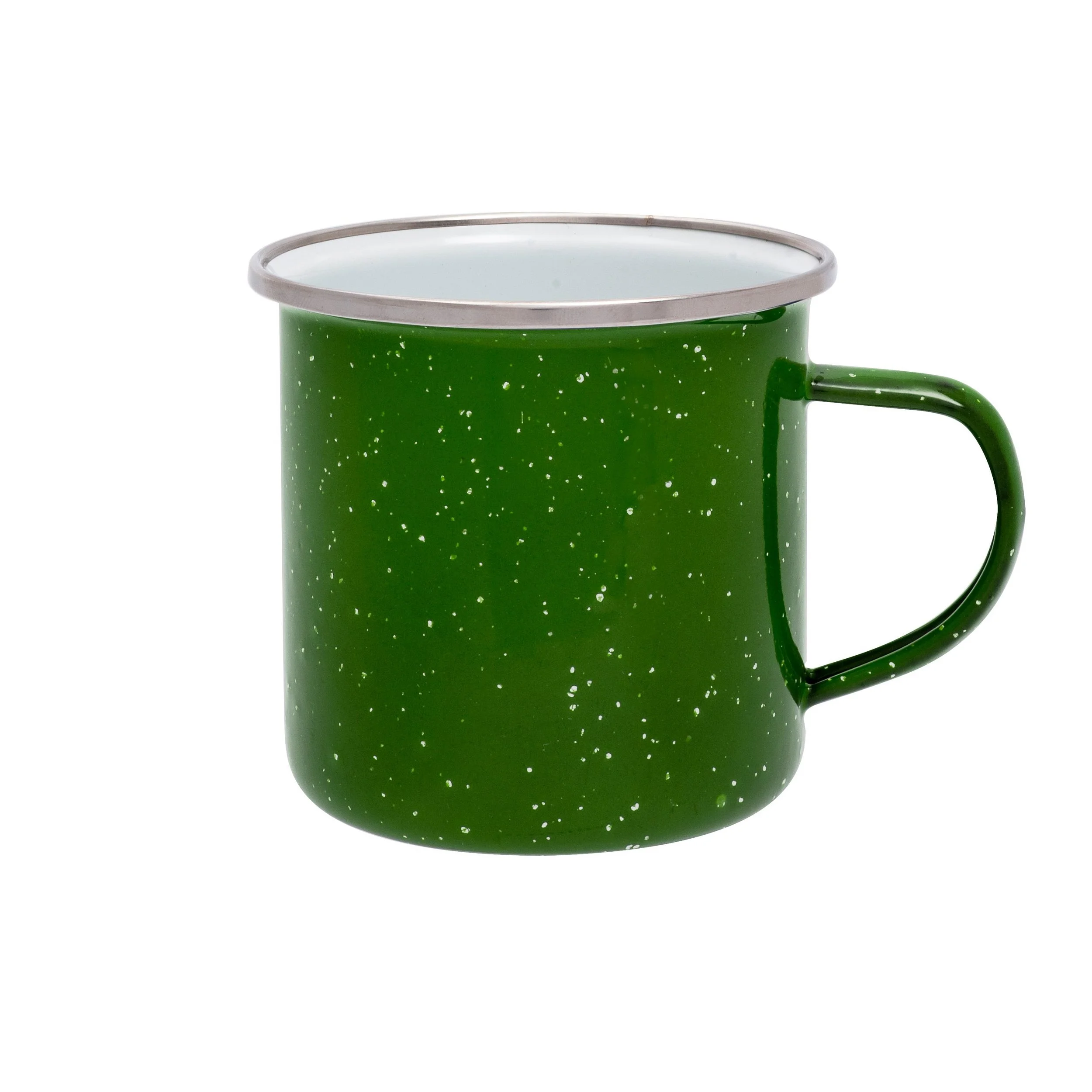 Emaille-Tasse – 360 ml, mit Edelstahlrand