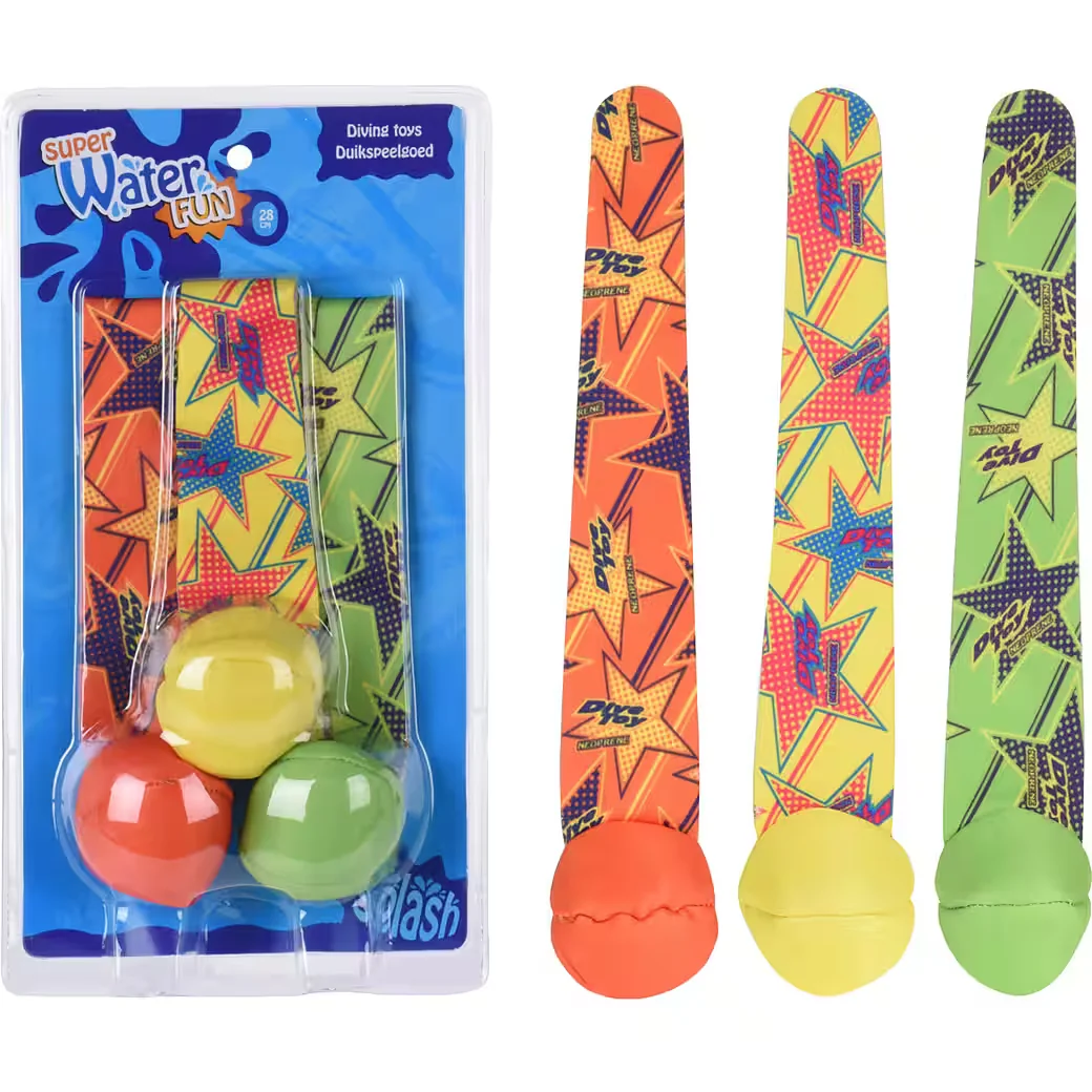 KOOPMAN Neopren Wasserbälle Kinder 3er Set Wurfball 28x5 cm 100 g