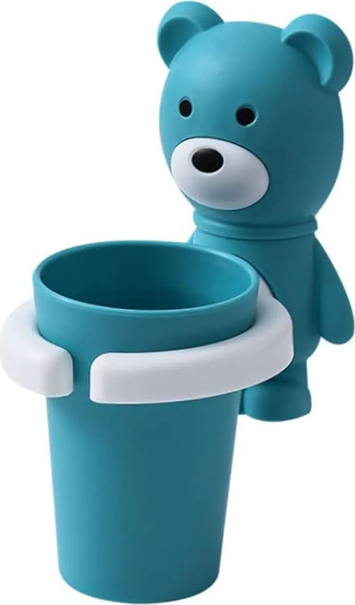 Zahnbürstenhalter für Kinder – Wandmontage mit Saugnapf, Cartoon-Becher