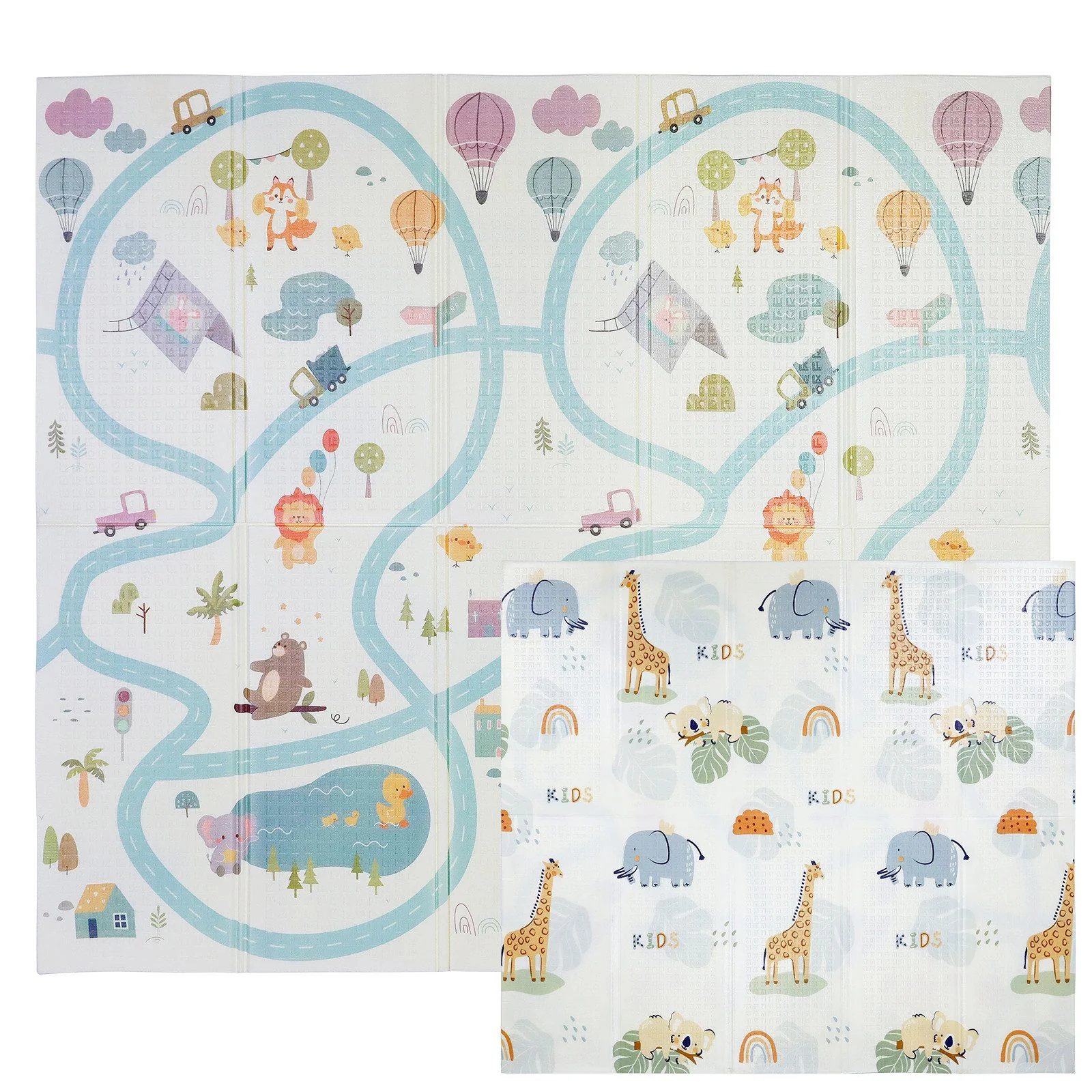 CCLIFE Spielmatte Krabbelmatte Babymatte faltbar und wasserdicht