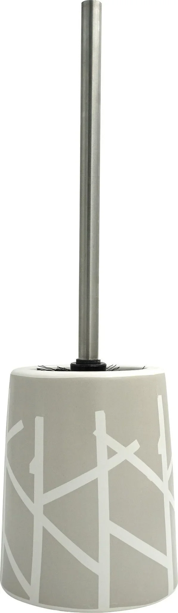 WC-Bürstengarnitur – Keramik, Taupe/Weiß, Serie „Tree“