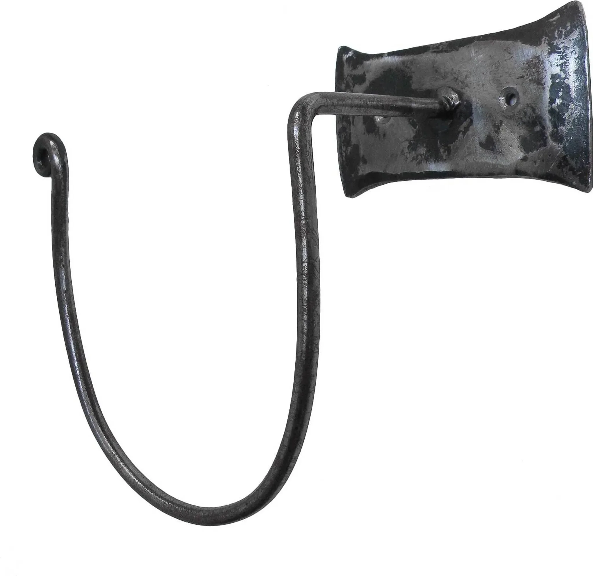 Handtuchhalter Wandmontage – Schmiedeeisen, Antik-Schwarz