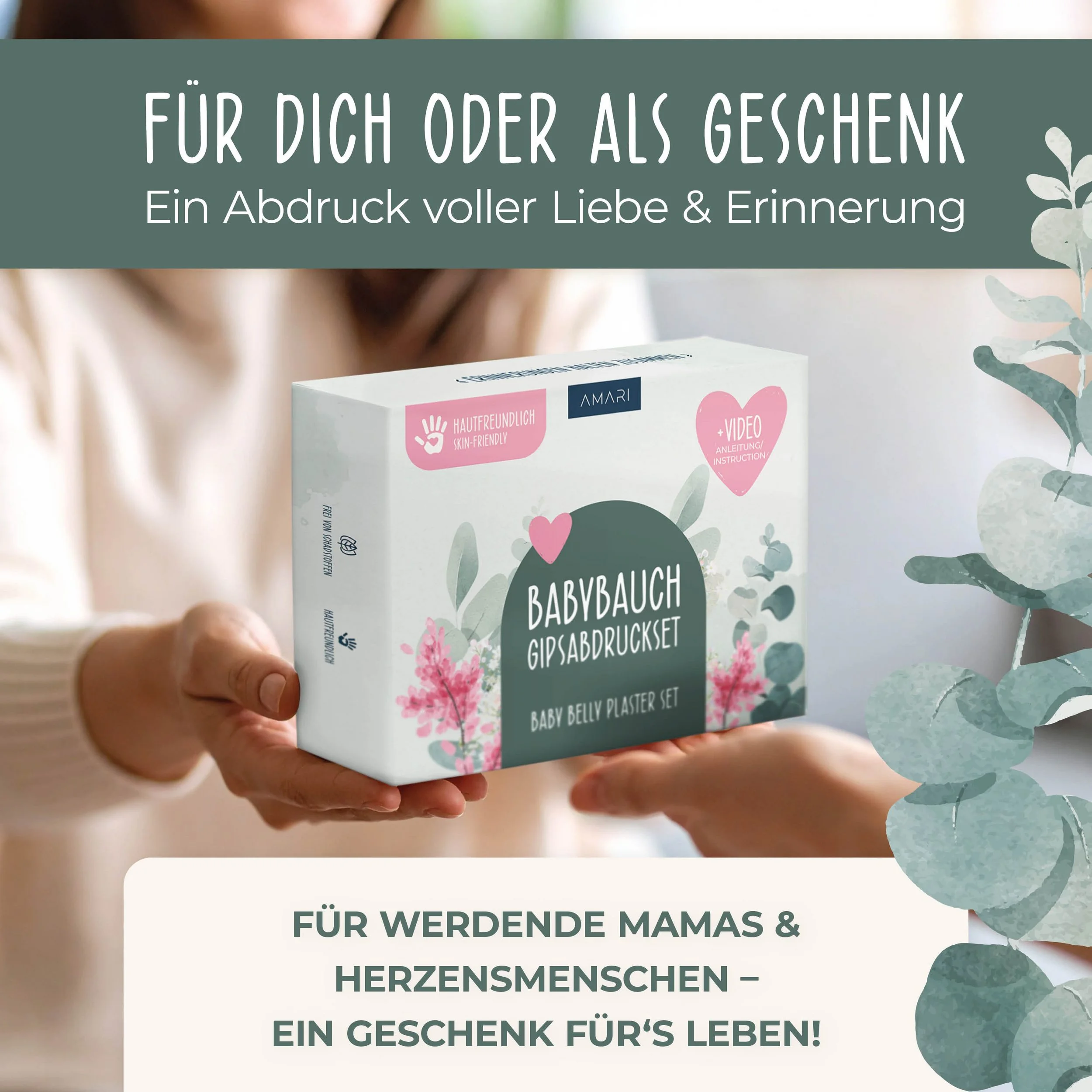 AMARI Gipsabdruck Babybauch Set - Schwangerschaft Abdruckset