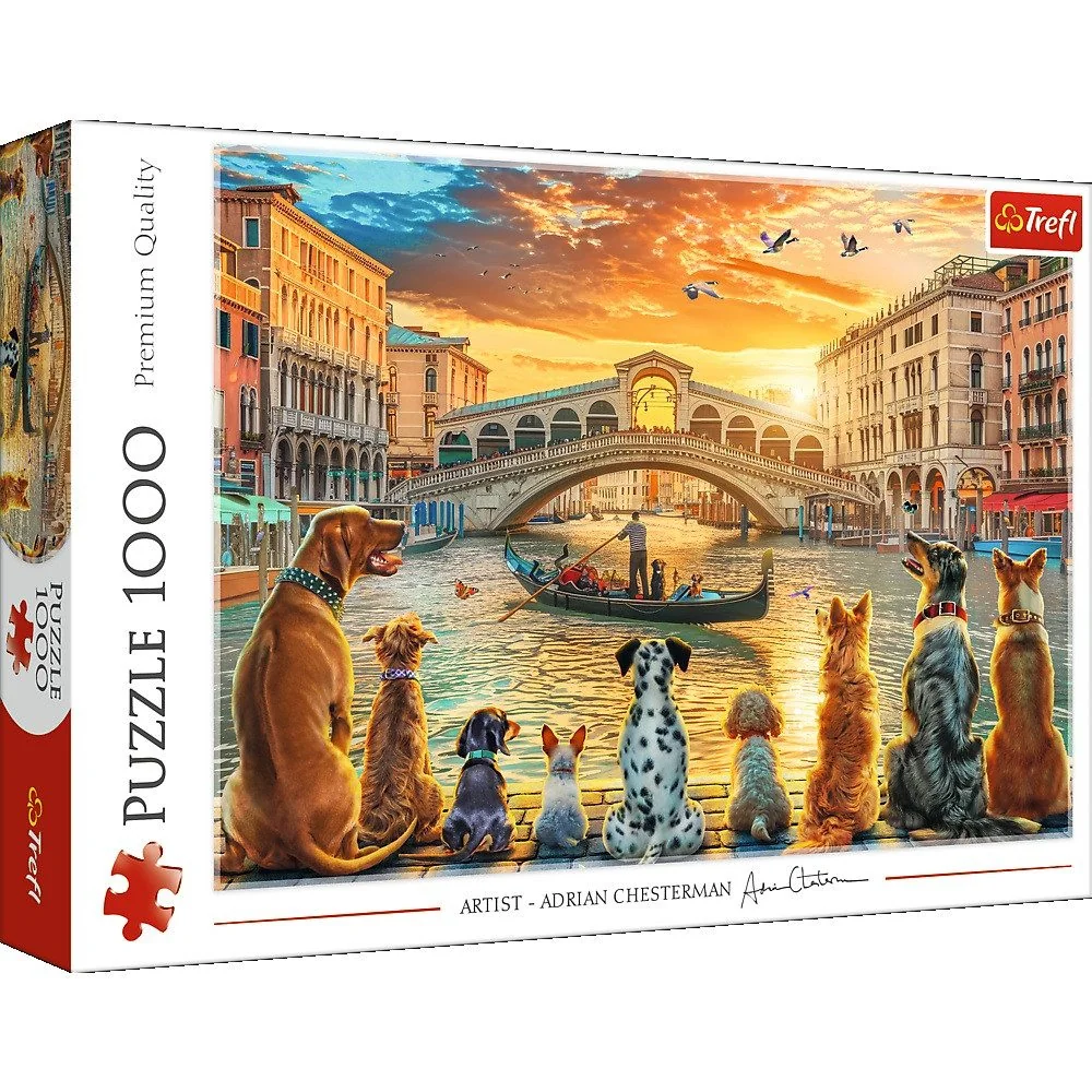 Trefl 1000 Teile Puzzle Hunde in Venedig