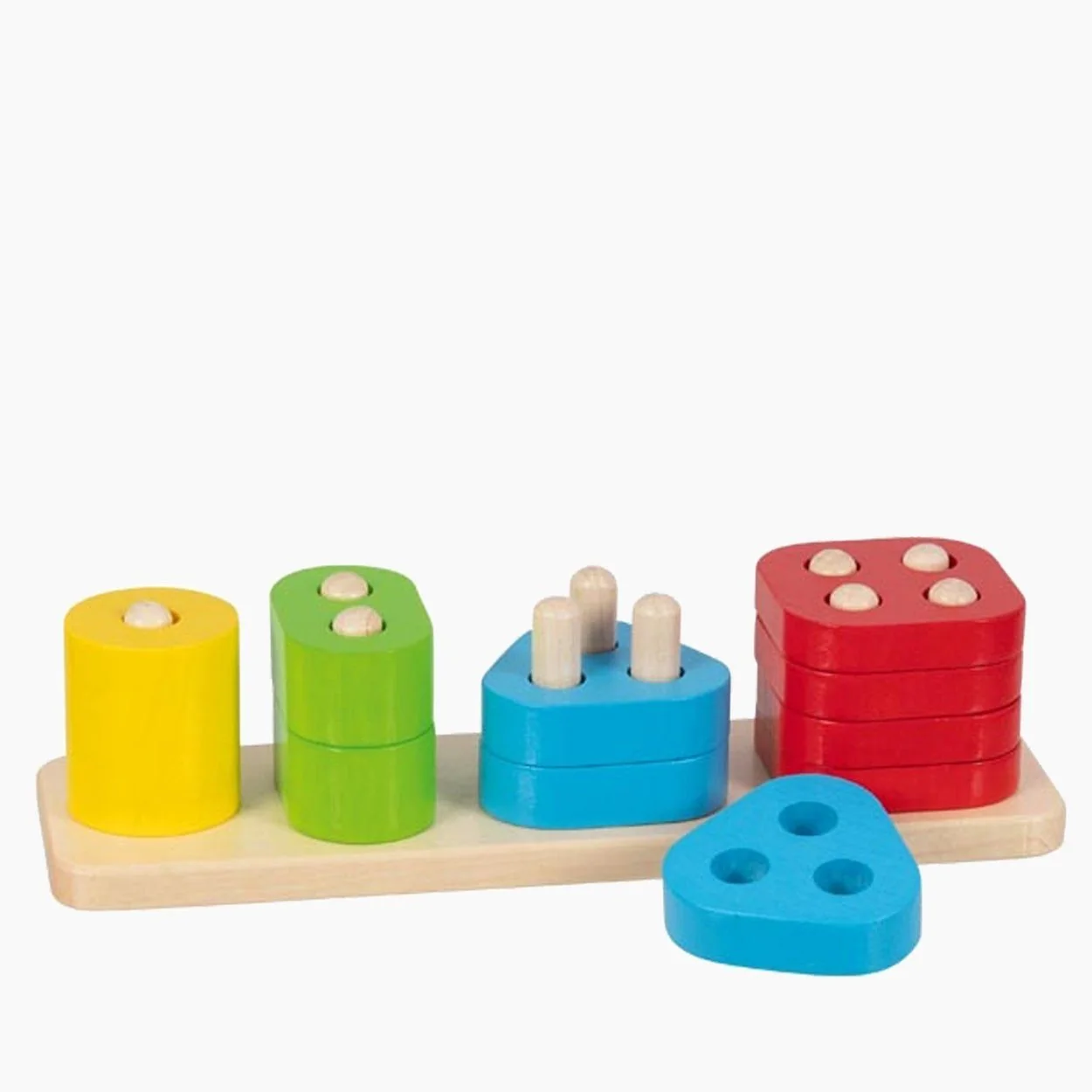 Goki Steckspielzeug Formensortierspiel zum Zählen lernen