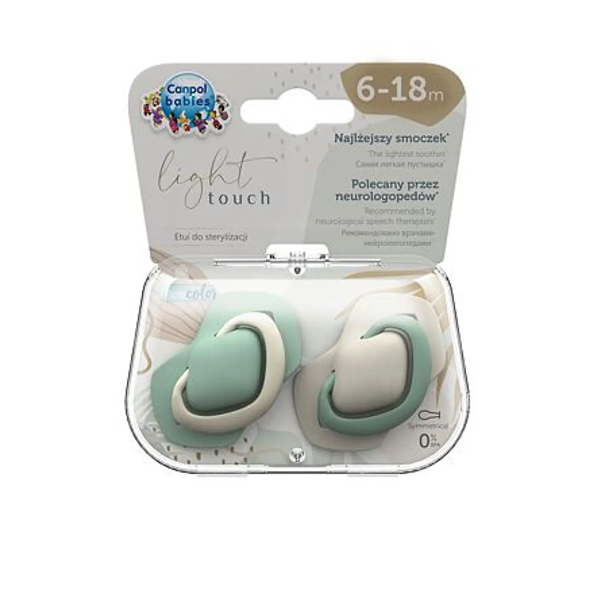Canpol babies Silikon Schnuller Set leuchtend symmetrisch 6-18m grün
