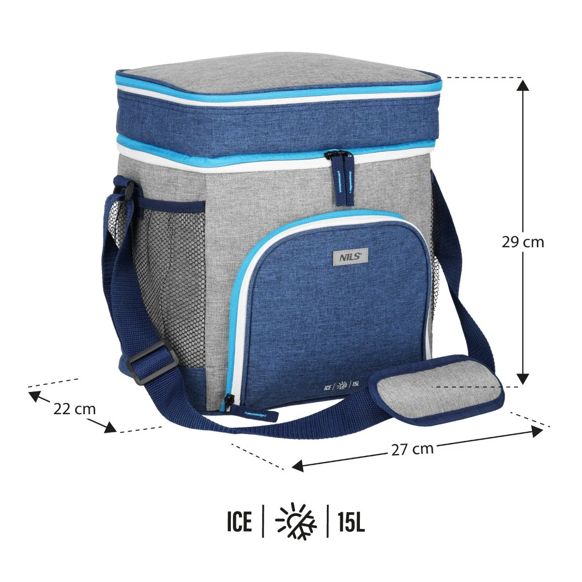 NILS CAMP Kühlrucksack 15 L isolierte Kühltasche für Picknick