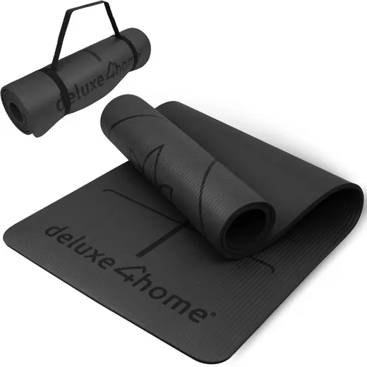 DELUXE4HOME Yogamatte NBR phthalatfrei mit Ausrichtungslinien