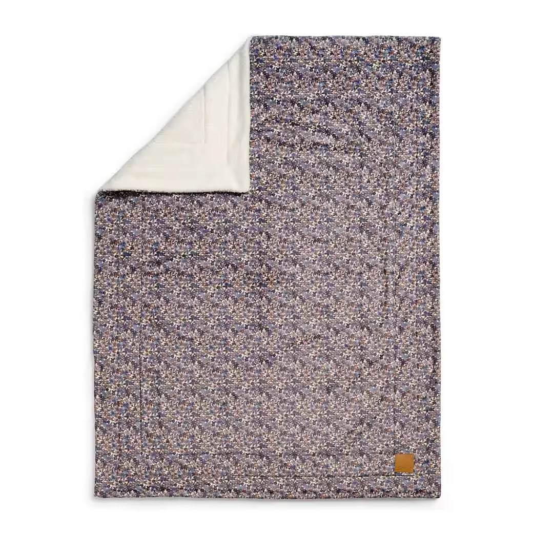 ELODIE Kinderdecke Pearl Velvet Blue Garden Kuscheldecke