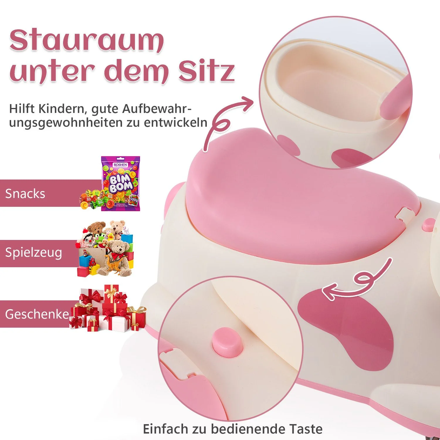 oyajia Rutscherauto mit Licht Musik und Stauraum unter dem Sitz