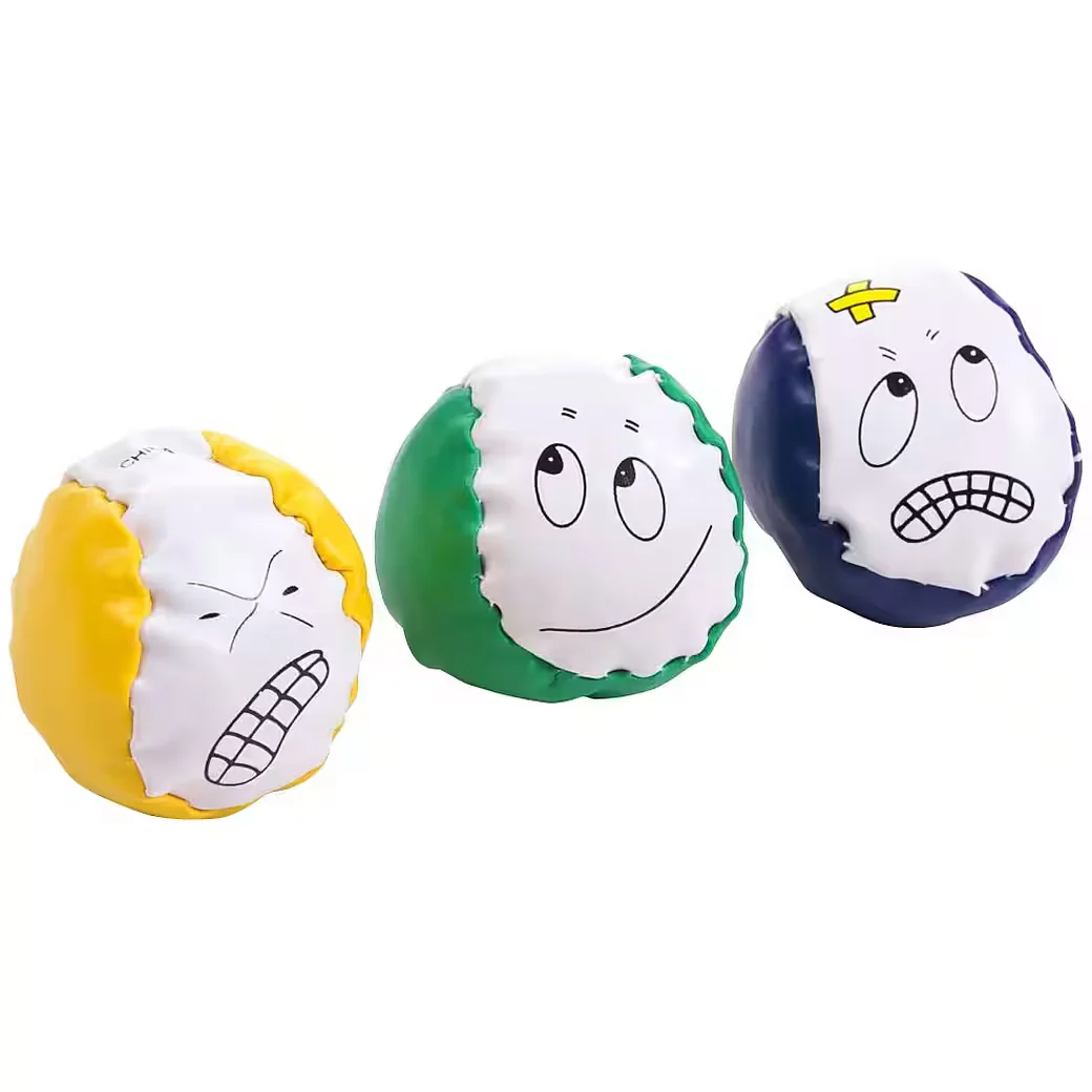 SPORT-THIEME Footbag-Set Kickies klein mit Gesichtern Spielball