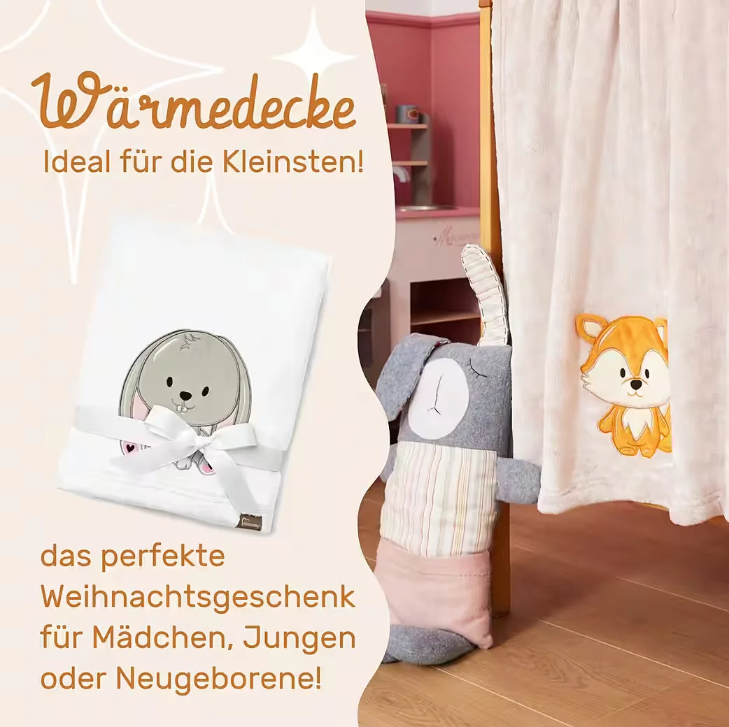 BE MAMMY Babydecke Kuscheldecke warm Wohndecke Geschenk BE20-168