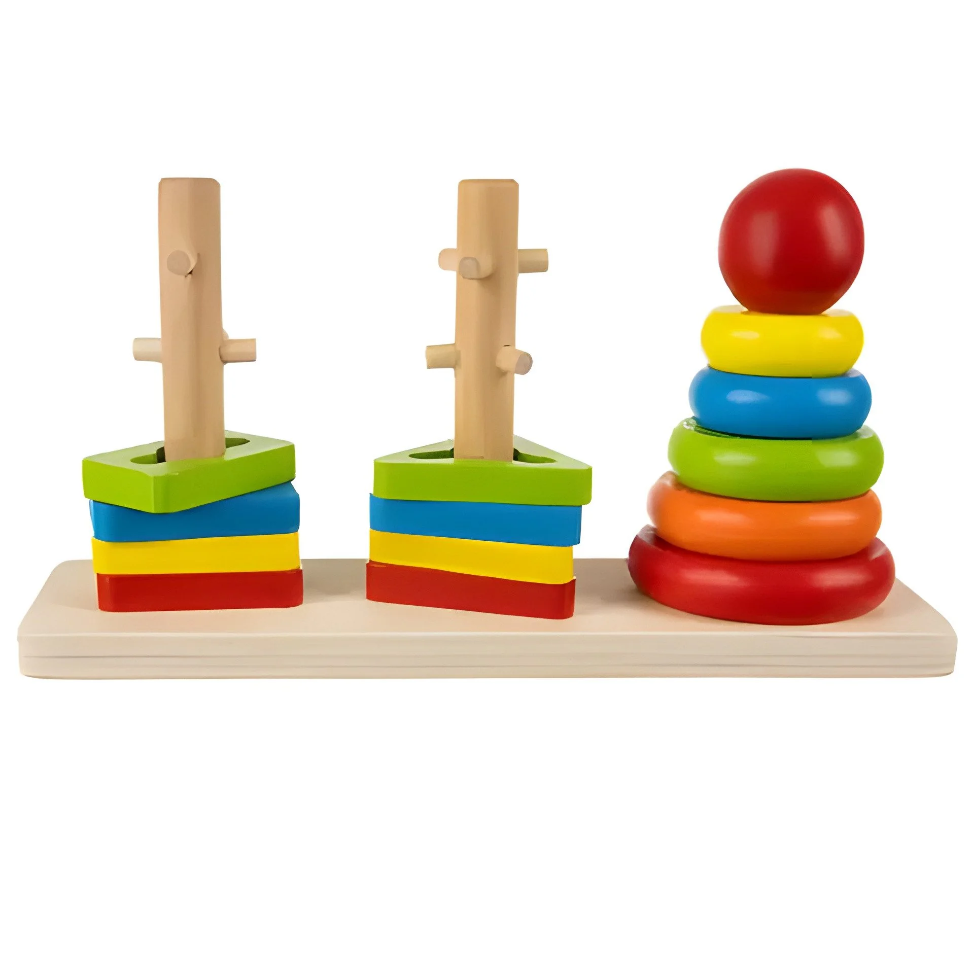 Kruzzel Holzspielzeug Stapel- und Sortierspielzeug mit Formen