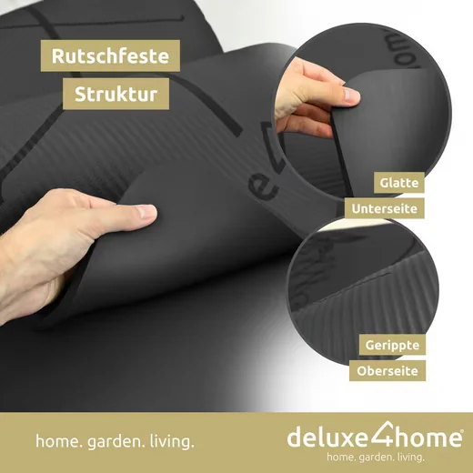 DELUXE4HOME Yogamatte NBR phthalatfrei mit Ausrichtungslinien