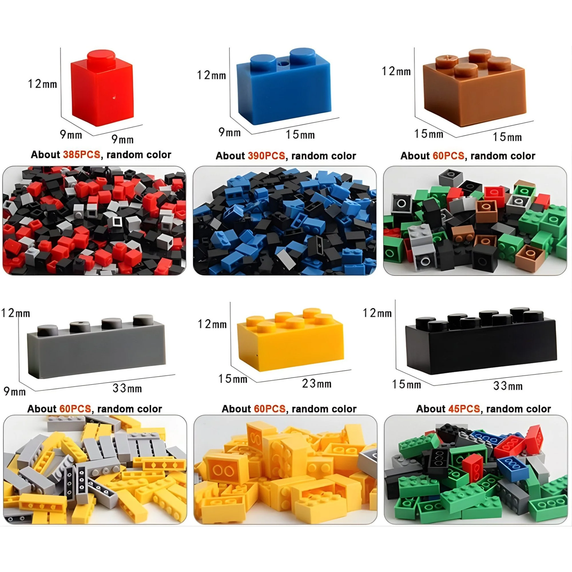 ATHLIX 1000 Klemmbausteine Set kompatibel mit Lego DIY Spielsteine